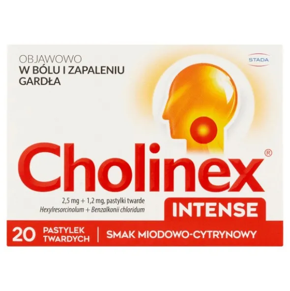 Cholinex Intense, tabletki do ssania, miód i cytryna, 20 szt.