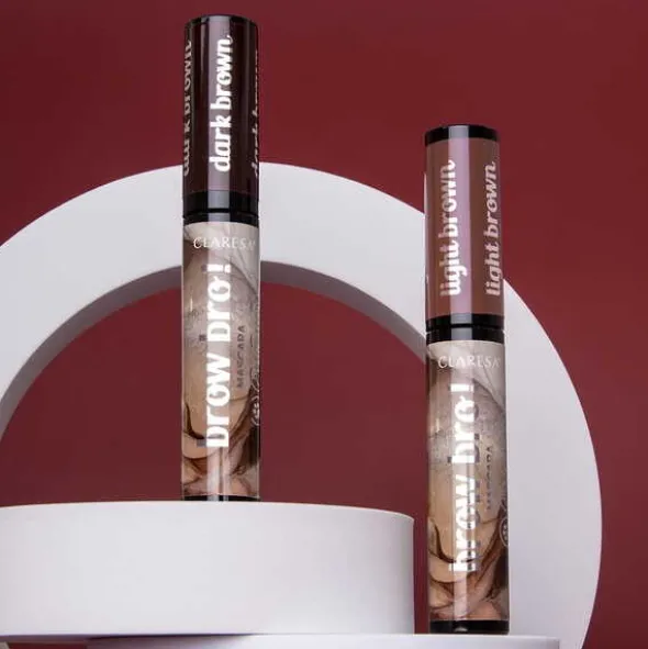 Claresa Brow Bro!, maskara do brwi, 02 Dark Brown, 8 ml