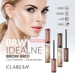 Claresa Brow Bro!, maskara do brwi, 01 Light Brown, 8 ml