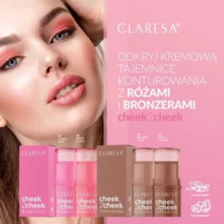 Claresa cheek2cheek, bronzer w sztyfcie, 01 Neutral Sand, 5,5 g