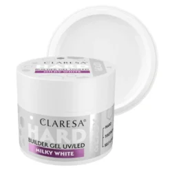 Claresa Hard&Easy Builder Gel, żel budujący do paznokci, Milky White, 45 g