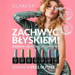 Claresa, lakier hybrydowy, Full Glitter 5, 5 g