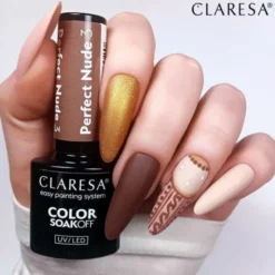 Claresa, lakier hybrydowy, Perfect Nude 3, 5 g