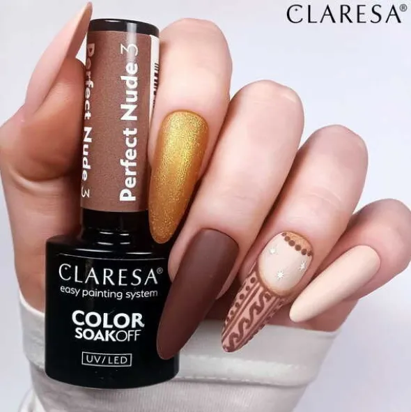 Claresa, lakier hybrydowy, Perfect Nude 3, 5 g