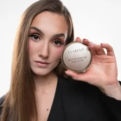Claresa Matte Touch Finish Powder, matujący prasowany puder wykończeniowy, 02, 10 g