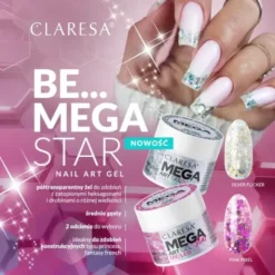 Claresa Mega Star Art Gel, żel do zdobień, Pink Pixel, 10 g