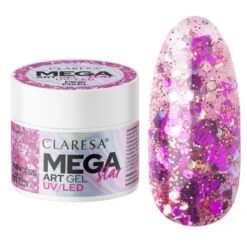 Claresa Mega Star Art Gel, żel do zdobień, Pink Pixel, 10 g