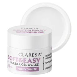 Claresa Soft&Easy Builder Gel, żel budujący do paznokci, Milky White, 45 g