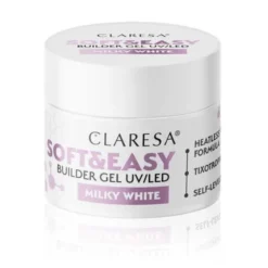 Claresa Soft&Easy Builder Gel, żel budujący do paznokci, Milky White, 45 g
