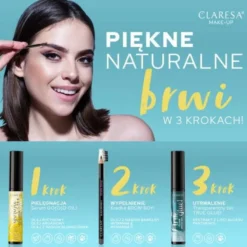 Claresa True Glue!, żel do stylizacji brwi, Transparent, 8 g