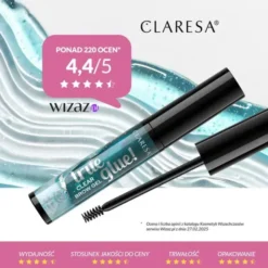 Claresa True Glue!, żel do stylizacji brwi, Transparent, 8 g