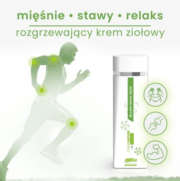 Clear Nature, BIO relaksujący krem ziołowy, 200 ml