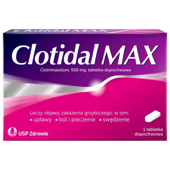 Clotidal MAX, 500 mg, tabletki dopochwowe, 1 szt.