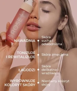 Cocosolis Rose, łagodzący toner do twarzy z różą damasceńską, kaktusem i kokosem, 100 ml
