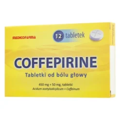Coffepirine Tabletki od bólu głowy, 450mg + 50mg, tabletki, 12 szt.