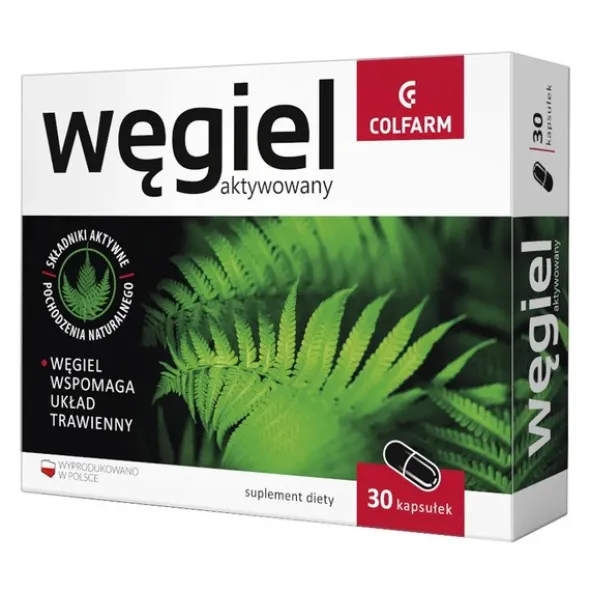 Colfarm, węgiel aktywowany, kapsułki, 30 szt.