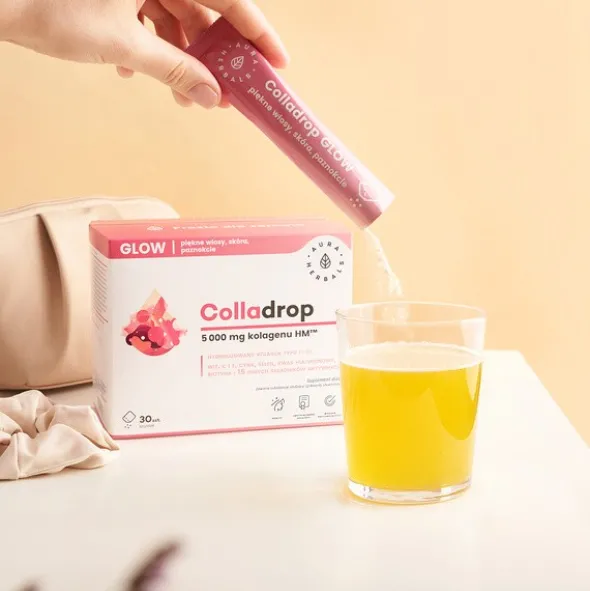 Colladrop Glow, kolagen 5000 mg, proszek, saszetki, 30 szt.