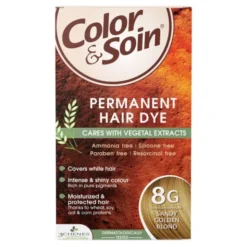 Color&Soin, farba do włosów, złocisty jasny blond (8G), 135ml