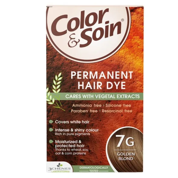 Color&Soin, farba do włosów, złocisty blond(7G), 135 ml
