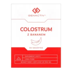 Colostrum z bananem Genactiv, proszek, saszetki, 30 szt.