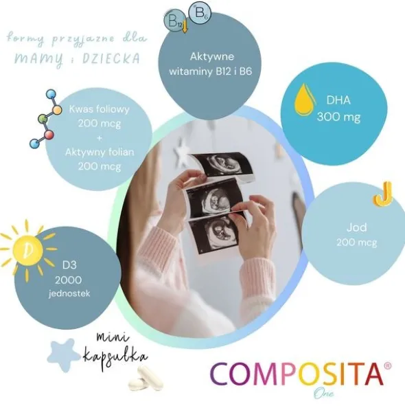 Composita One, kapsułki, 30 szt. + 30 szt. DHA