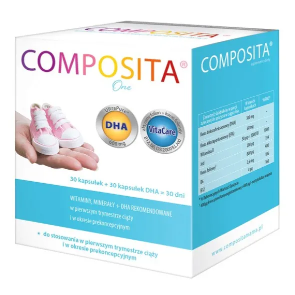 Composita One, kapsułki, 30 szt. + 30 szt. DHA