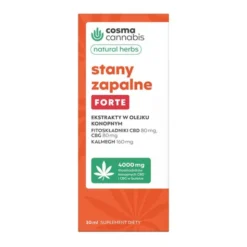 Cosma Cannabis Natural Herbs Stany Zapalne Forte, krople, 30 ml