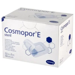 Cosmopor E, plastry opatrunkowe jałowe, 7,2 x 5 cm, 50 szt.