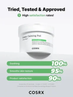 Cosrx One Step Green Calming Pad, tonizujące płatki do twarzy, 70 szt.