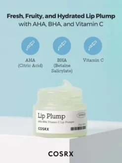 Cosrx Refresh AHA/BHA Vitamin C Lip Plumper, balsam do ust z efektem powiększenia, 20 g