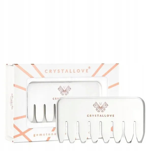 Crystallove, grzebień do masażu skóry głowy i ciała ze stali nierdzewnej, 1 szt.