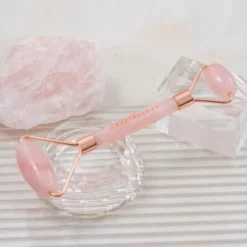 Crystallove, masażer do twarzy z kwarcu różowego, 1 szt.