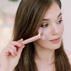 Crystallove, masażer liftingujący do twarzy 3D z kwarcem różowym, 1 szt.