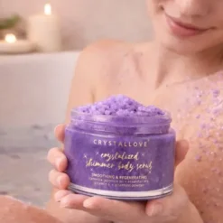 Crystallove, peeling do ciała z ametystem, 200 g