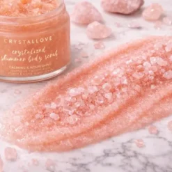 Crystallove, peeling do ciała z kwarcem różowym, 200 g
