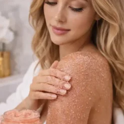 Crystallove, peeling do ciała z kwarcem różowym, 200 g