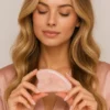 Crystallove, płytka do masażu twarzy gua sha z kwarcem różowym, 1 szt.