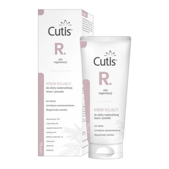 Cutis R-Regeneracja, krem kojący do twarzy i powiek dla skóry nadwrażliwej, 75 ml