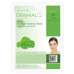 Dermal Cica Collagen Essence Mask, Kolagenowa maska w płachcie z wąkrotką azjatycką, 23 g