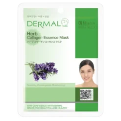 Dermal Herbs Collagen Essence Mask, ziołowa maseczka na twarz w płachcie, 23 g