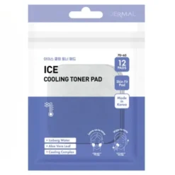 Dermal Ice Cooling Toner Pad, chłodzące płatki tonizujące do twarzy, 12 szt.