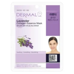 Dermal Lavender Collagen Essence Mask, Kolagenowa maska w płachcie z lawendą, 23 g