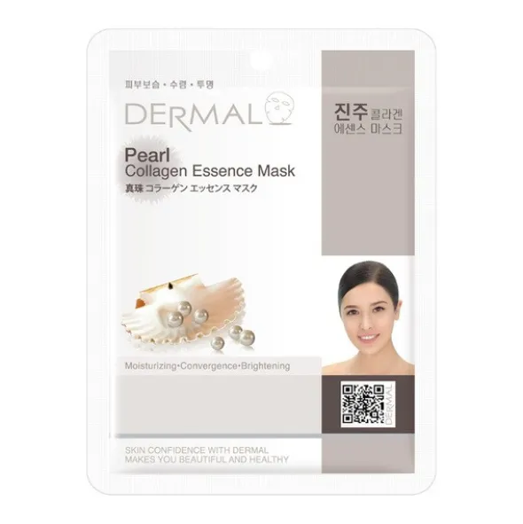 Dermal Pearl Collagen Essence Mask, maska w płachcie z perłami, 23 g