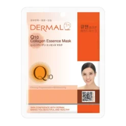 Dermal Q10 Collagen Essence Mask, maska w płachcie z koenzymem Q10, 23 g