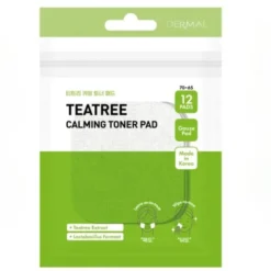 Dermal TeaTree Calming Toner Pad, płatki tonizujące do skóry problematycznej, 12 szt.