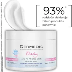 Dermedic Emolient Linum Baby, masło intensywnie natłuszczające do twarzy i ciała, 225 g
