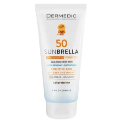 Dermedic Sunbrella, mleczko ochronne dla dzieci i niemowlat od 1. miesiaca zycia, SPF 50, 100 ml