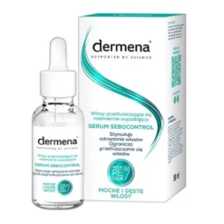 Dermena Sebocontrol, serum do włosów przetłuszczających się, osłabionych i wypadających, 50 ml