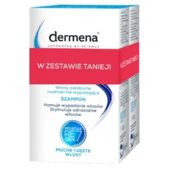 Dermena, szampon hamujący wypadanie włosów, 2 x 200 ml