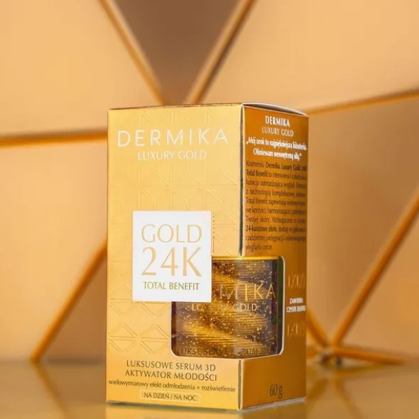 Dermika Luxury Gold 24K, luksusowe serum 3D na dzień i na noc, 60 g